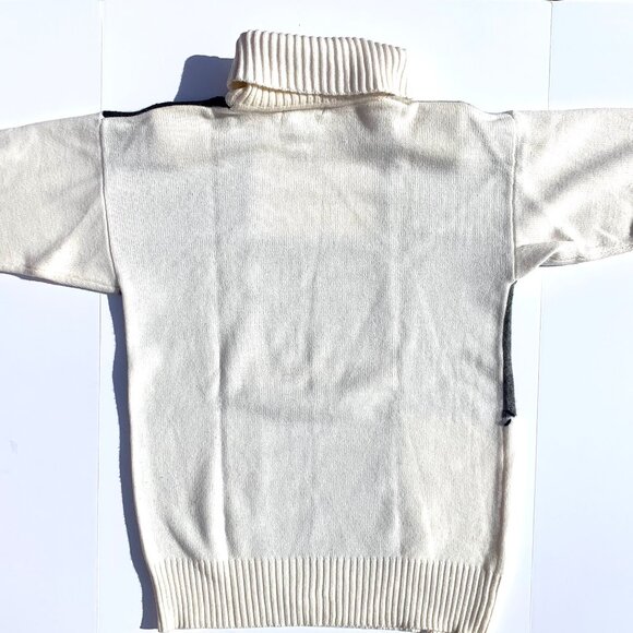 VTG Women’s Fred Thomas Lambswool Blend Turtleneck Color Block Sweater, Med - Picture 4 of 7